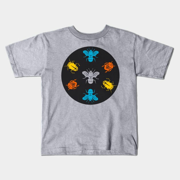 Bugs - Papercut Patterns Kids T-Shirt by sidsweb